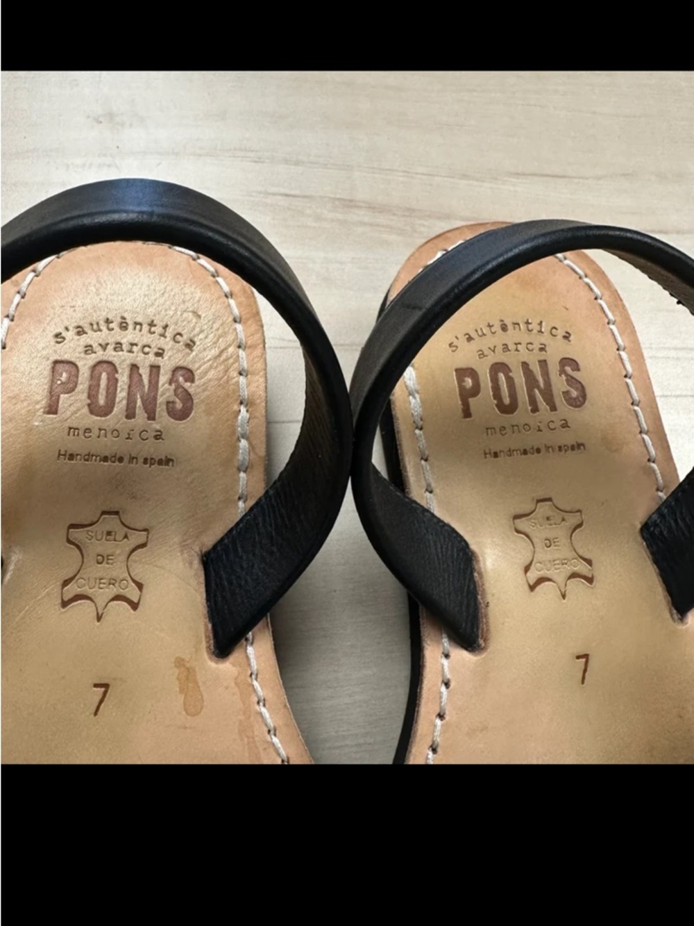 Pons Black  Leather Slingback Sandal - Picture 4 of 9